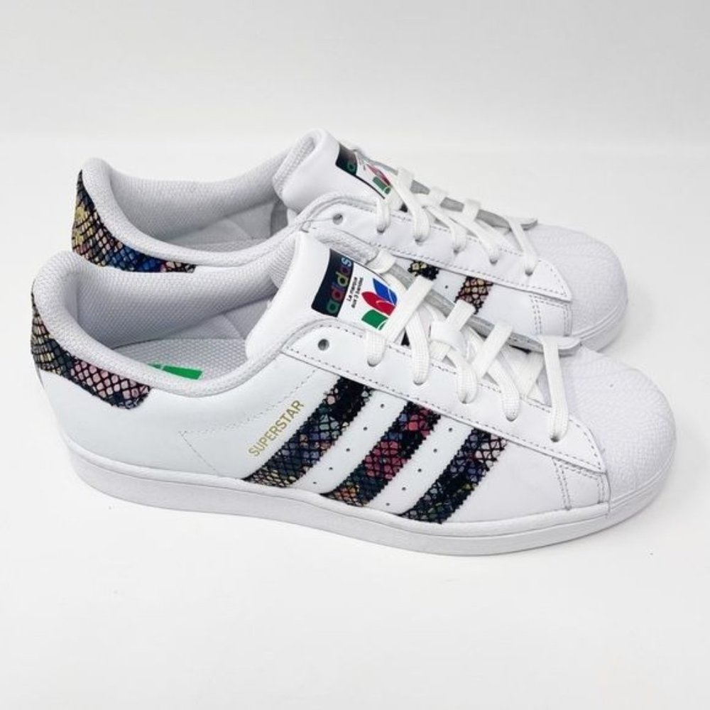 SOLD ADIDAS Superstar Snakeskin Cloud White Multi Color - Picture 5 of 15